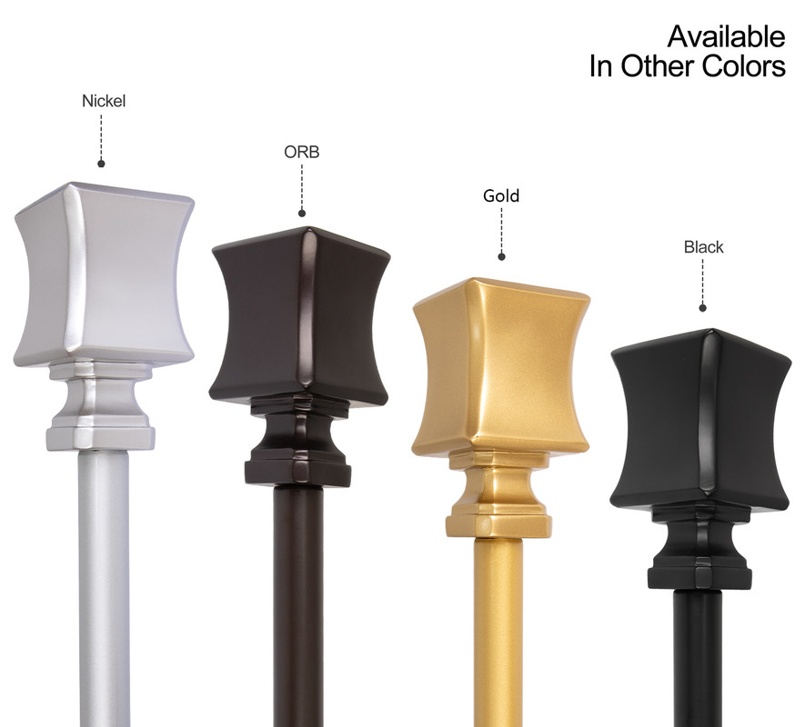 UTOPIA ALLEY Wall Mounted 3/4 Inch Curtain Rod - Curtain Rods For Windows 48 to 86 Inch, Adjustable Drapery Rods, Oil rubbed bronze Curtain Rods, Bedroom & Living Room Curtain Rods, Tapestry Poles