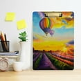 thumbnail image 5 of FMSHPON Balloons Lavender Field Clipboard Hardboard Wood Nursing Clip Board and Pull for Standard A4 Letter 13x9 inches, 5 of 7
