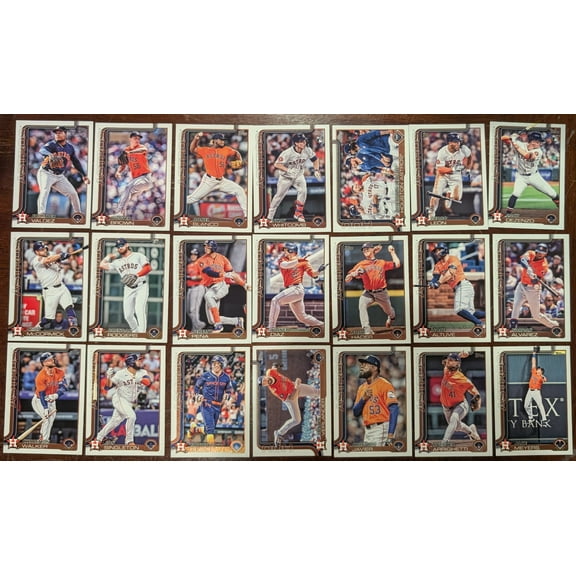 2025 Topps Series 1 2 Baseball Card Team Set 21 Houston Astros Altuve Hunter Brown Alvarez