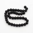 thumbnail image 2 of Black Opaque Glass Round Beads Strands 8mm Hole: 1mm about 40pcs/strand 11~12 inch, 2 of 2