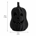 thumbnail image 3 of Yashow Elite Halloween Decorative Seagrass Pumpkin Set, Black Woven Rattan Pumpkin Ornament, Rustic Fall Tabletop Centerpiece for Home Party Shelf Mantel Decor, 3 of 14