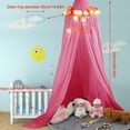 thumbnail image 5 of Mosquitera con dosel para cama colgante de cúpula redonda, cortina para bebés y niños que juegan en casa (rojo coral), 5 of 5