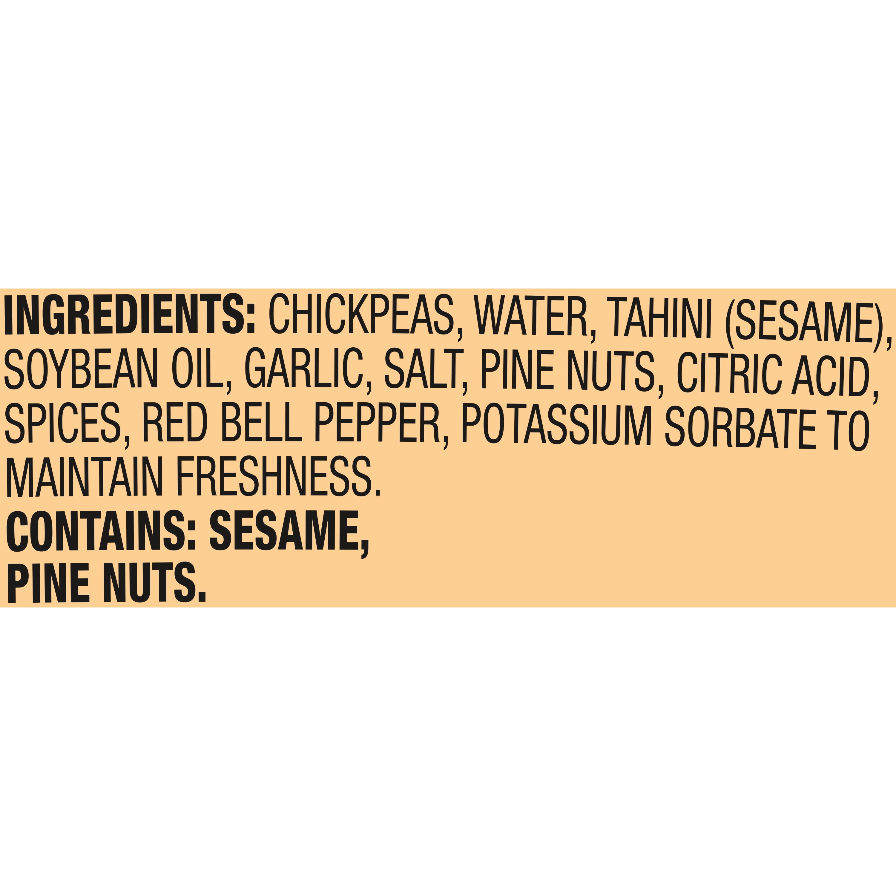 Sabra Roasted Pine Nut Fresh Hummus Dip, Non-GMO, Gluten Free, Vegan Hummus Spread, 10oz Tub