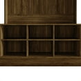 thumbnail image 6 of Castle Place Modern Hall Tree with Storage, Brown, 6 of 7