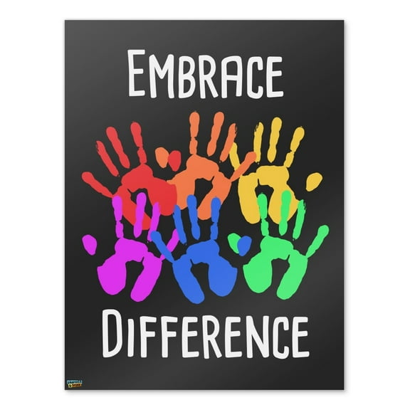 Embrace Difference Autism Hand Prints Home Business Office Sign