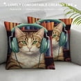 thumbnail image 3 of COMIO  Funny Cat Throw Pillow Covers Cushion Decorative Square Pillow Cases for Couch Sofa Bed, 3 of 5