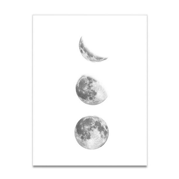 Pintura en lienzo, Fases de la luna, pintura en lienzo, cuadros de pared, decoraciones para el hogar y la Oficina, claridad notable