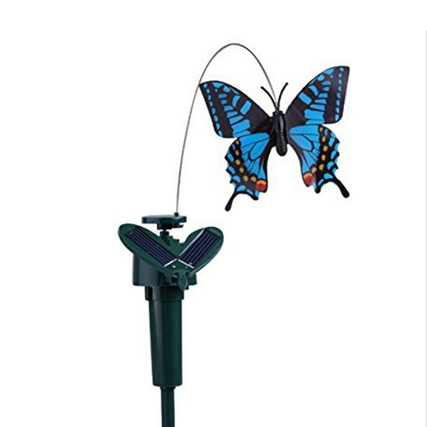 Décoration Solaire Jardin - Piquet Papillon/Colibri Tournant Sur Tournesol, Énergie Solaire, Pour Plantes En Pot, Jardin