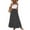 White, variant on Maxi Skirts For Women High Waist Drawstring Casual Maxi Skirt Ruffle Hem A Line Flowy Long Skirt Solid Color And Polka Dot Print Skirts With Pockets For Summer Vacation Wear 2XL Gray