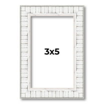 3x5 In Frame White Real Wood Picture Frame Width 0.75 inches | Interior Frame Depth 0.5 inches |