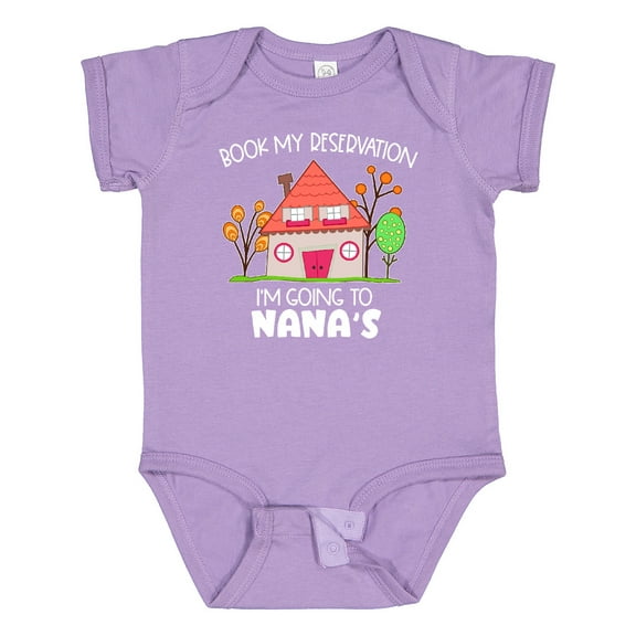 Inktastic Book My Reservation I'm Going to Nana's- House Boys or Girls Baby Bodysuit