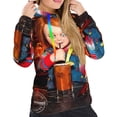 thumbnail image 5 of Lsque Chucky Pattern Casual Women's Hoodie,Hooded Sweatshirt with Kangaroo Pocket,Pullover Hoodie with Eye-catching Drawstrings-X-Large, 5 of 8