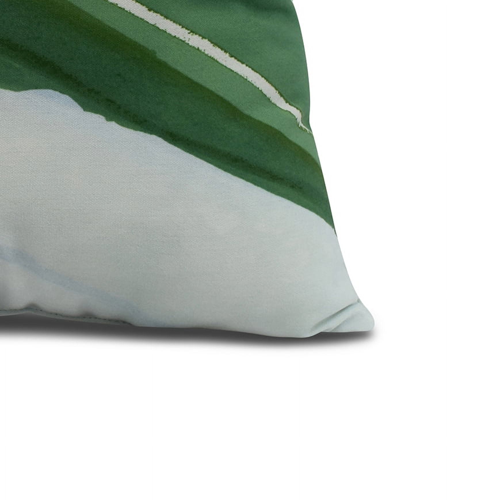 Simply Daisy, 20 x 20 inch, Boat Bow Wood , Geometric Print Pillow, Green