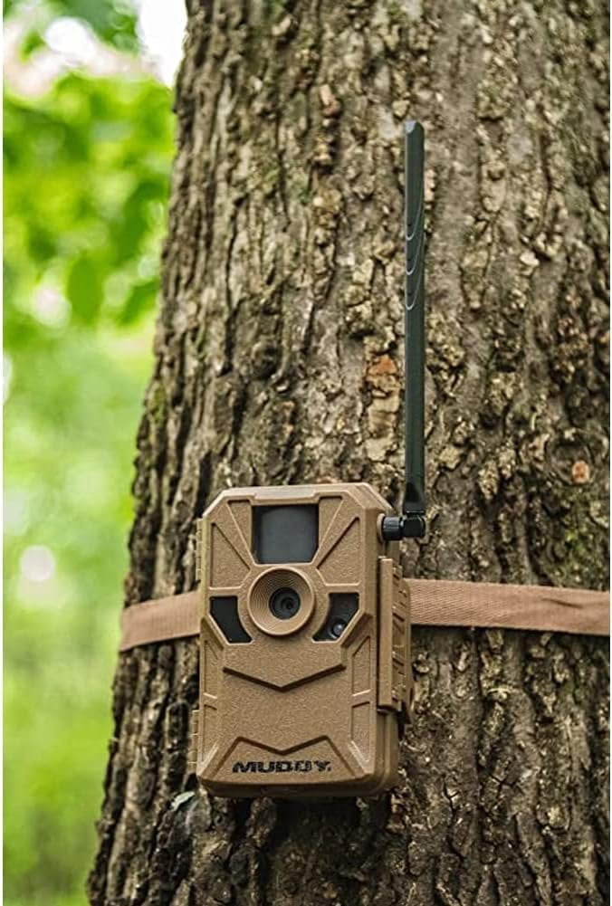 MUDDY Merge 3-Pack Cellular Trail Cameras  26MP, LTE Dual SIM, Color Night Vision, App Control  Includes 3 Cameras for Ultimate Coverage, SD Cards, and Cleaning Cloth 6PK