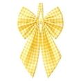 thumbnail image 2 of Xmas Plaid Bows,Christmas Tree Topper Bow,1PCS 9.84" Large Bow for Decor,Birthday Party Backdrop,Hanging Decor for Christmas Room Backdrop Wedding Party Coquette Room Decorations(Yellow), 2 of 9