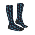 thumbnail image 3 of Daiia Sports Socks Blue Seahorse Printed Novelty Crew Socks for Men Women Knee High Socks Cotton Socks Soft & Breathable Support Unisex Socks, 3 of 9