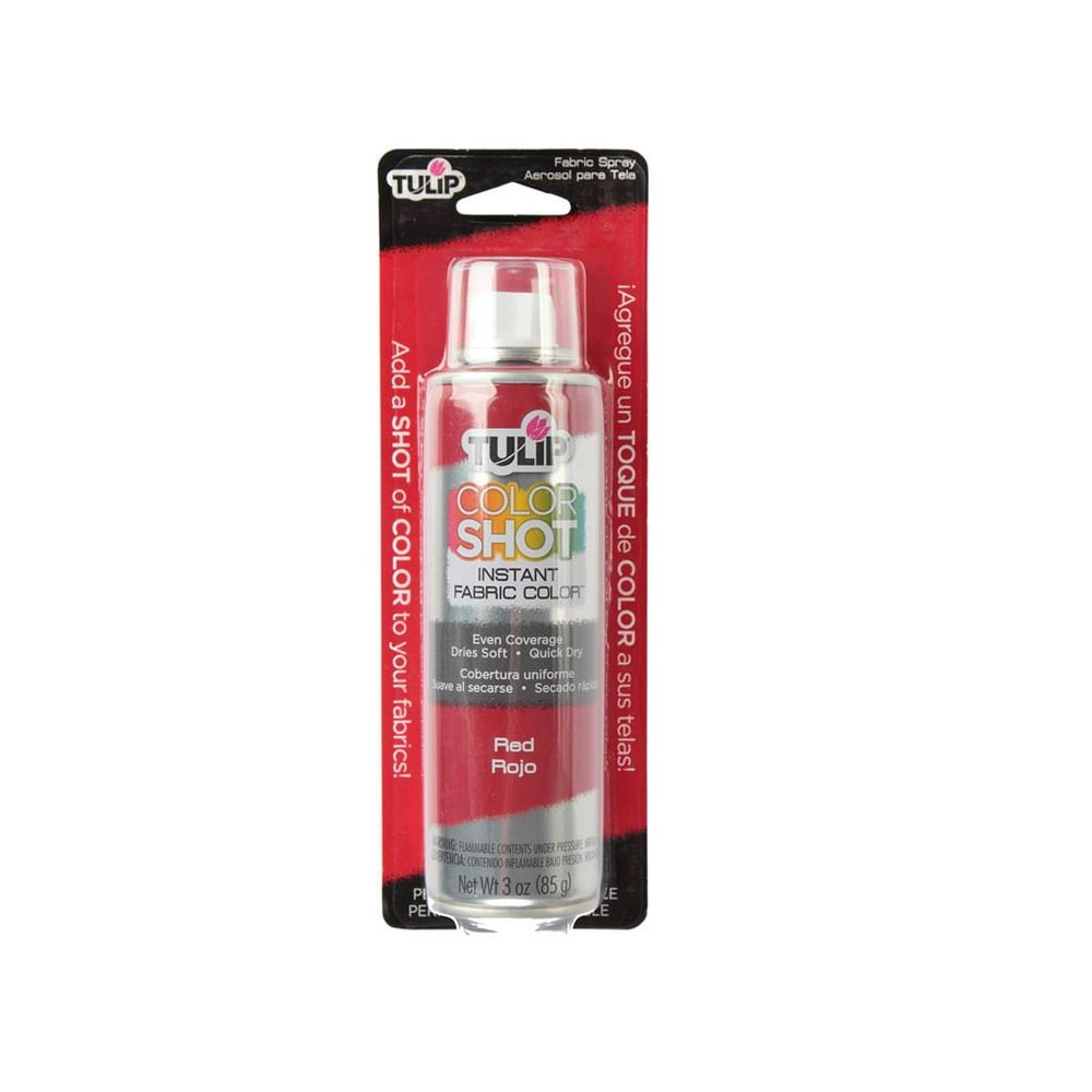 Tulip® Color Shot Instant Fabric Color Spray 3 oz Red, Quick Dry, Even