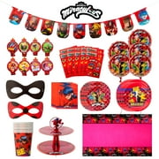 Miraculous Ladybug Party PriNst in a Box Kit - Celebration, Birthday Party, Toddlers- 100 Plus Pieces - Cat Noir - Party Supplies - Officially Licensed (Complete Kit)