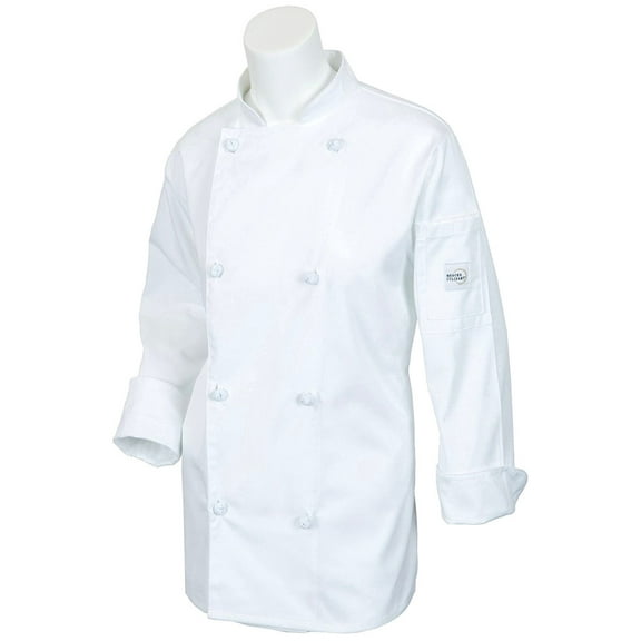 Mercer Renaissance Cutlery Women's Chef Coat (Scoop Neck) | White, XS