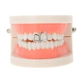 thumbnail image 2 of Unique Bargains 1 Set Fake Teeth Grills Fashion Square for Hip Hop Gift Silver Tone, 2 of 6