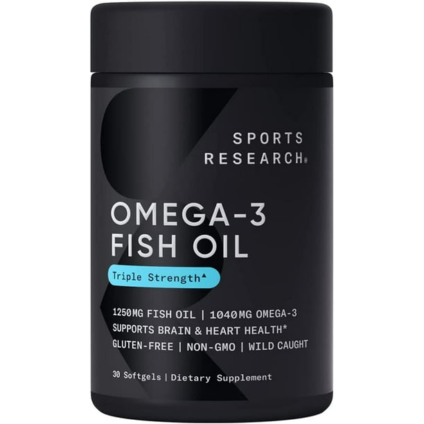 Triple Strength Omega 3 Fish Oil Burpless Fish Oil Supplement w/EPA