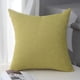 thumbnail image 1 of Nvzi Funda de almohada de lino y algodón de color sólido de 4 piezas, funda de almohada simple de color puro, con cualquier cama es brillante 15,75 x 15,75 pulgadas (chartreuse), 1 of 5