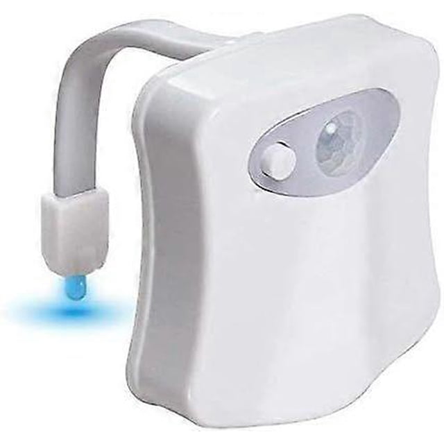 Motion Sensor Toilet Night Light Home Toilet Light Bathroom Human Movement Sensor Toilet Seat Light 8 Color Change Memory Light Detection (1 Pack)