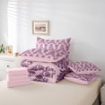 thumbnail image 6 of Castle Fairy Purple Hippie Damask Bedding Comforter Set,Bohemian Flower King Bedding Sets, 6 of 8