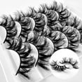 thumbnail image 6 of 5 Pairs Natural Looking False Eyelashes Layered Wispy Volume Effect Daily Wear Reusable Multipack, 6 of 8