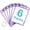 Purple, variant on 6 Packs Oversized Reusable Dry Erase Pocket Sleeves with Ring, Pink 10x14 Ticket Holders, Clear Plastic Sheet Protectors, Teacher School Classroom Supplies