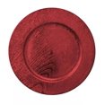 thumbnail image 2 of Holiday Time 13-Inch Woodgrain Charger Red, 2 of 2