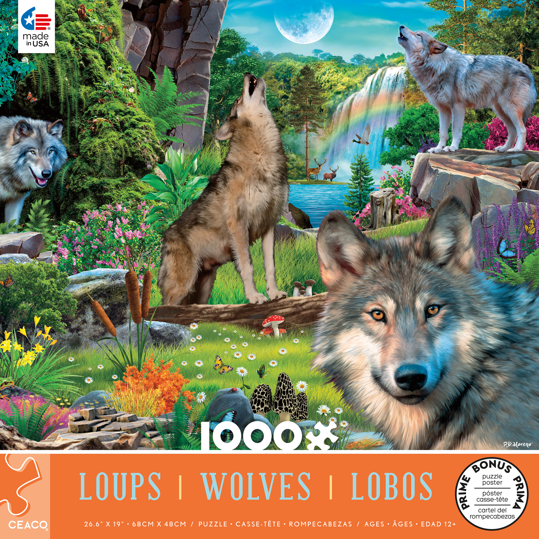 Ceaco 1000-Piece Wolves Wolves in Nature Interlocking Jigsaw Puzzle