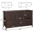 thumbnail image 2 of RTYJGD Rustic 5-Drawer Storage Chest, Foldable Drawer Organizer, Bedroom Living Room Cabinet,Rustic Brown, 2 of 9