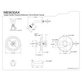 thumbnail image 2 of Kingston Brass NB3630AX Water Onyx Pressure Balanced Tub & Shower Faucet with Metal Cross Handle, Black Stainless Steel, 2 of 2