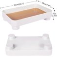 thumbnail image 3 of Rectangle Modern Decorative Trays White Storage Tray Organizer Storage Holder Coffee Table Tray for Home Bathroom Decoration, 3 of 4