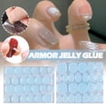 thumbnail image 2 of 10 Sheets Nail Glue Stickers Double Side for Press on Nails Stickers Jelly Glue Self-Adhesive Transparent Pink False Nail Easy Nail Adhesive Tabs Breathable Waterproof Nail Art Tools, 2 of 5