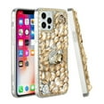 thumbnail image 3 of For Samsung Galaxy S24 Plus /S24+ Bling Crystal 3D Full Diamonds Luxury Sparkle Rhinestone Ornaments Hybrid Cover ,Xpm Phone Case [ Gold Swan Crown Pearl ], 3 of 7