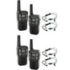 (4) Cobra CX112 16 Mile 22 Ch FRS/GMRS Walkie Talkie Two-Way Radios w/ Headsets