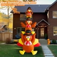 thumbnail image 2 of PTS 6FT Inflatable Turkey Tower Outdoor Decoration, Thanksgiving Blow Up Yard Decorations, 2 of 5