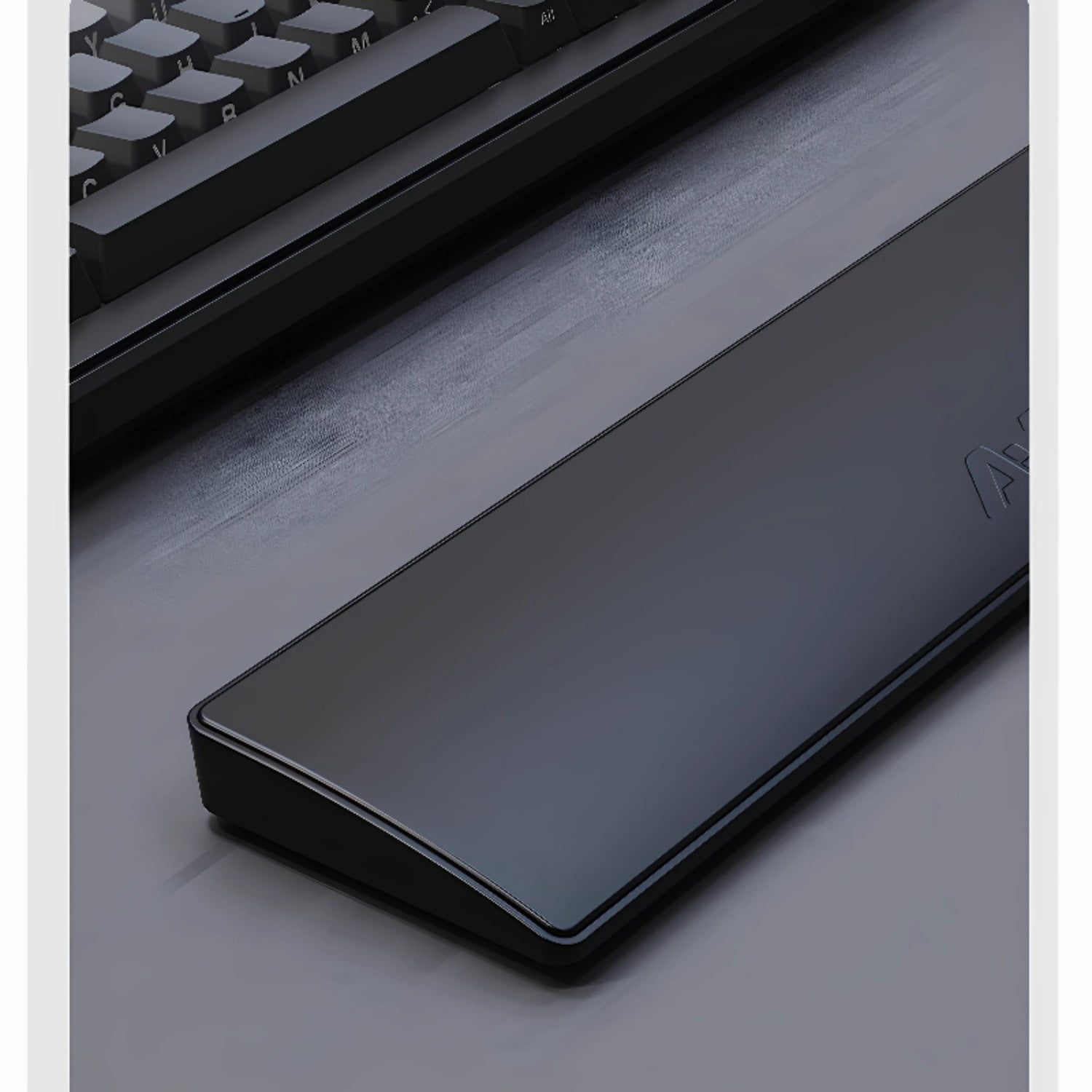 Leather Keyboard Wrist Rest for Office, Ergonomic Palm Support for 75% To Full Size Keyboards, Water-Resistant Desk Wrist Pad