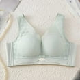 thumbnail image 2 of AINIYS Women's Lift and Support Push-Up Bra Wireless Breathable Everyday Bras Floral Lace Cleavage Bra Plus Size Armpit Fat Control Bra Lightweight Minimizer Bra for Summer Bralette Mint Green 34, 2 of 6