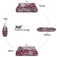 thumbnail image 4 of LOUEBICA Clutch Purse for Women Floral Embroidery Sequin Evening Bags Elegant Kiss Lock Wedding Party Cocktail, 4 of 9