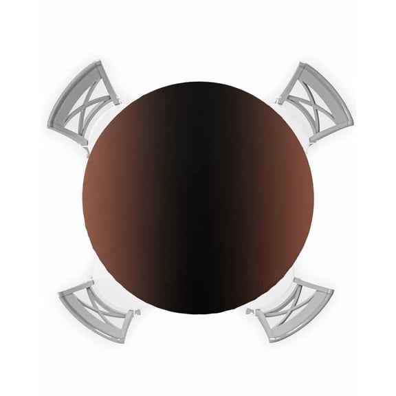 nqOlkjepod Dark Orange Black Ombre Round Tablecloth, Fitted Table Cover with Elastic for 36"-44" Round Tables, Modern Gradient Abstract Art Table Cloth Outdoor Dinning Party Waterproof Tablecloths