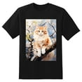 thumbnail image 2 of Plus Size Shirt for Women Black Tops for Women Oversized Short Sleeves Shirt for Women Cats T Shirt Crewneck Shirt for Women L, 2 of 5