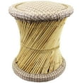 thumbnail image 2 of Natural Geo Home Furnishings Natural Geo Moray Jute/Reed Decorative Accent Stool (Set of 2) Light Brown, 2 of 5