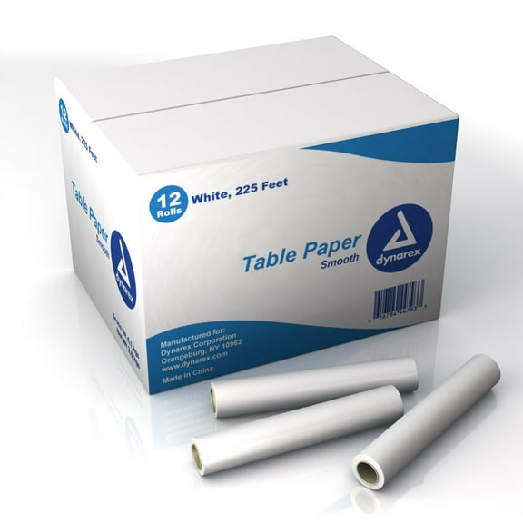Dynarex Table Paper 14 Inch White Smooth, 4480 - Case of 12