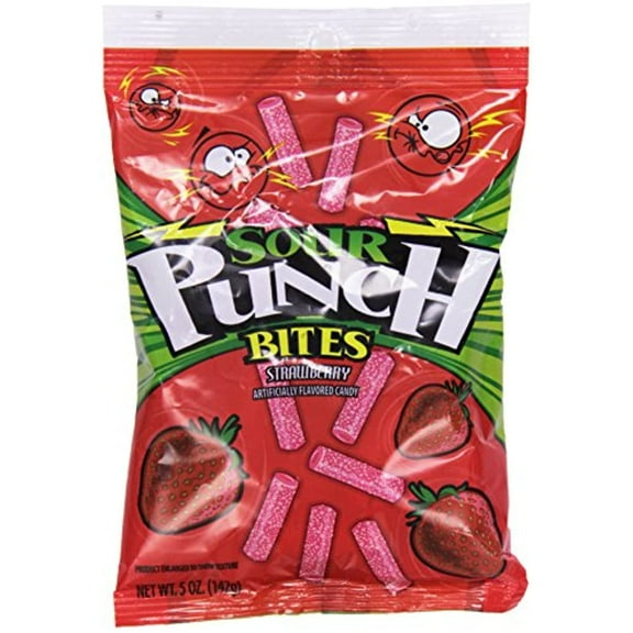 Sour Punch Bites, Strikin Strawberry, 5 Oz