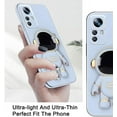 thumbnail image 3 of Compatible with Xiaomi Redmi Note 12S Case for Women Men, Ultra Soft Redmi Note 12S Phone Case with Stand Silicone TPU Plating Cute Astronaut Pattern Cases Cover (Blue), 3 of 14