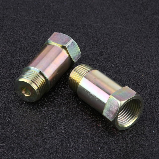 2Pcs 45mm M18 * 1.5 Adaptadores de sensor de oxígeno Ecomeon Amarillo