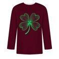 thumbnail image 4 of Wancir Chemises pour Hommes en Liquidation Imprimé de la Saint-Patrick Col Rond Mode Décontractée Manches Courtes Trois-Quarts, 4 of 4